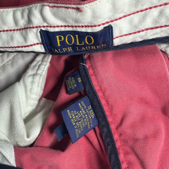 Polo Ralph Lauren Cargo Shorts Mens 36 Pink Classic Chino Multi Pocket Relaxed - Picture 7 of 12